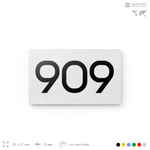 Номер на дверь 909, табличка на дверь для офиса, квартиры, кабинета, аудитории, склада, белая 120х70 мм, Айдентика Технолоджи