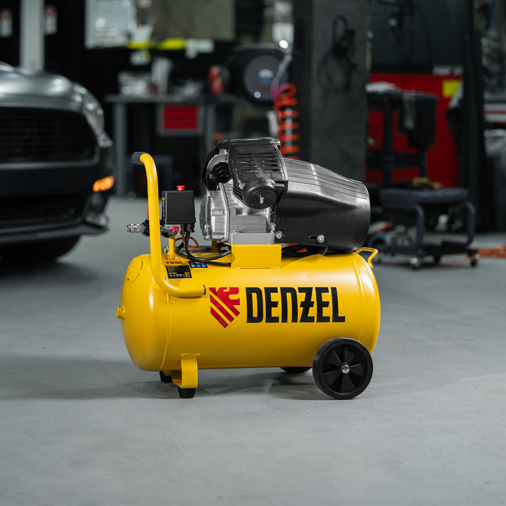 Компрессор воздушный прям. привод DCV1800/50, 1,8 кВт, 50 литров, 320 л/мин Denzel