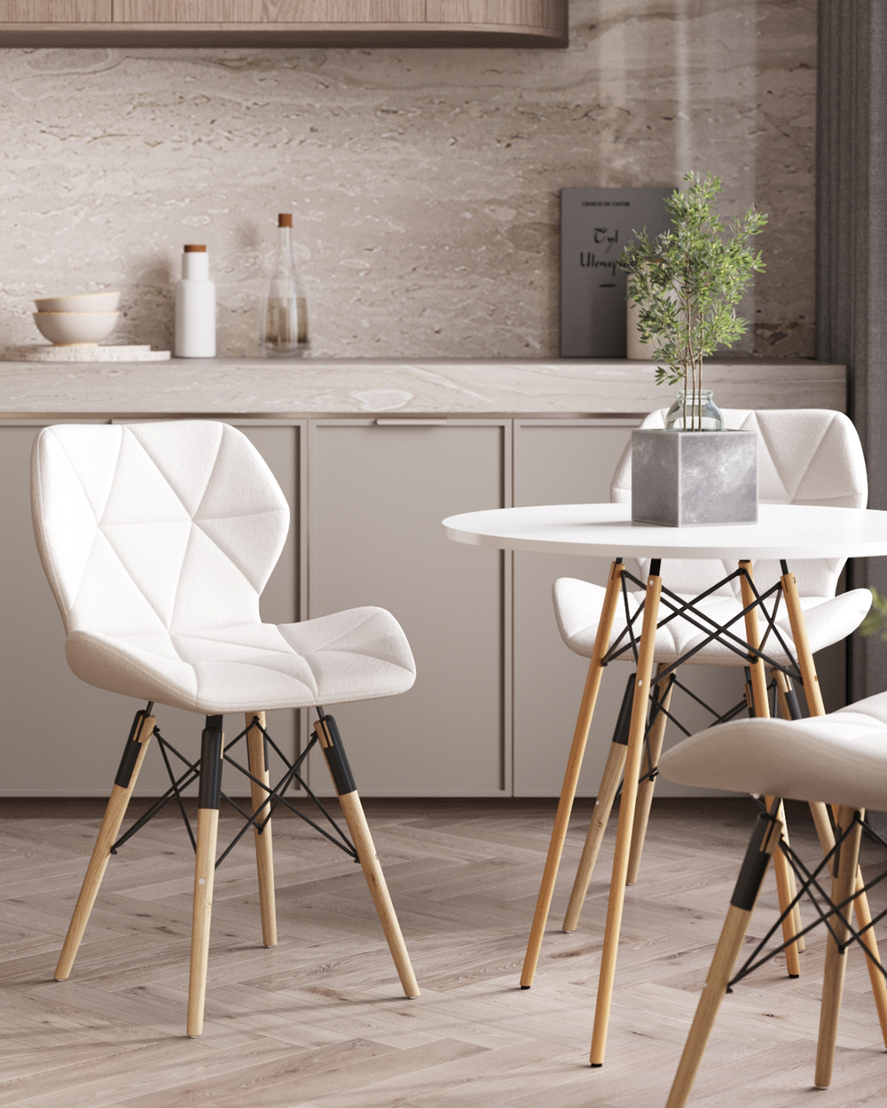 Стул Бон экокожа белый