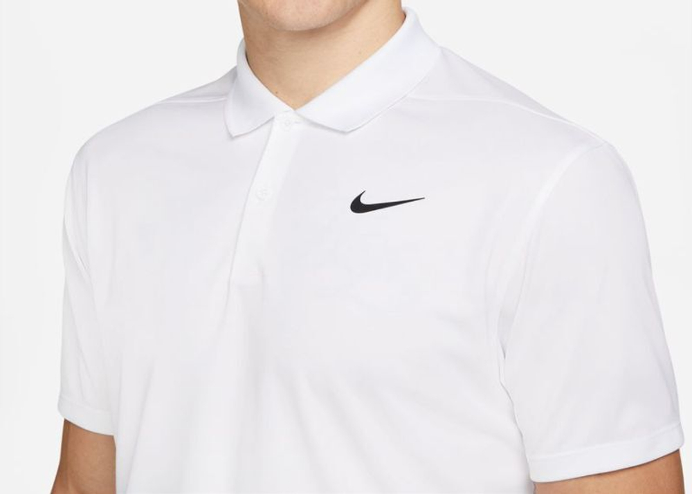 Мужское теннисное поло Nike Court Dri-Fit Pique Polo M - белый