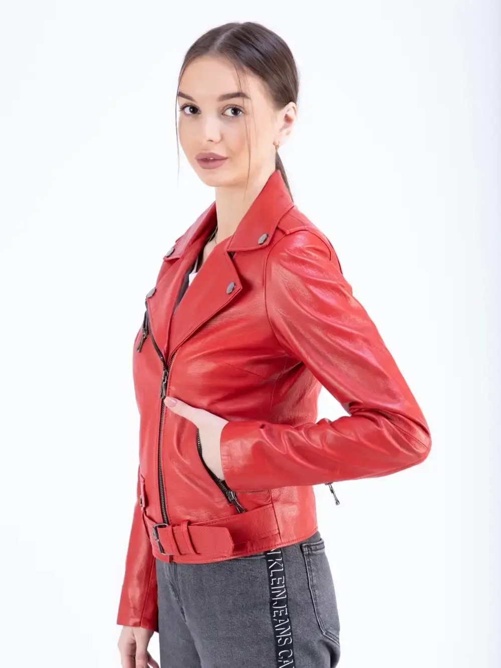 Косуха кожаная куртка женская Турция