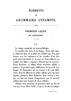 Eléments De Grammaire Annamite | Édouard Jacques Diguet