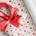 Упаковочная бумага (0,7*1 м) Сердечки Amore, 1 шт.