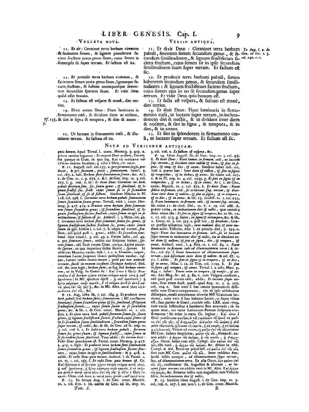 Bibliorum Sacrorum latinae versiones antiguae. Tomus 1 | Pierre Sabatier