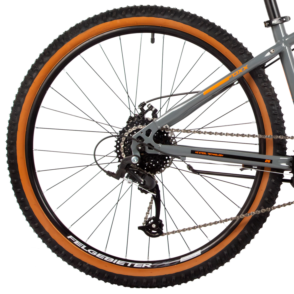 Велосипед 26" FOXX  ARAGON серый, сталь, р.14"