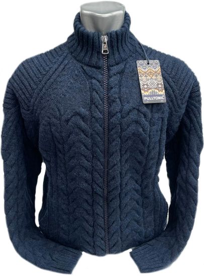 Pulltonic из шерсти и кашемира на полном замке " Коса" Размеры (50-56)