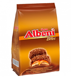 ПЕЧЕНЬЕ ALBENI BITES с карамелью в молочном шоколаде 500ГР