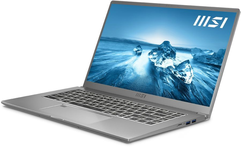 Ноутбук MSI Prestige 15 A12UC-224RU Core i5 1240P 16Gb SSD512Gb NVIDIA GeForce RTX 3050 4Gb 15.6" IPS FHD (1920x1080) Windows 11 Professional silver WiFi BT Cam 9S7-16S822-224
