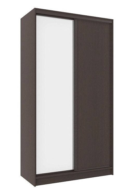 Шкаф-купе двухдверный с зеркалом 1200 Домашний Венге