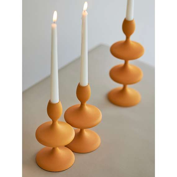 Подсвечник vivlend, 20 см, оранжевый