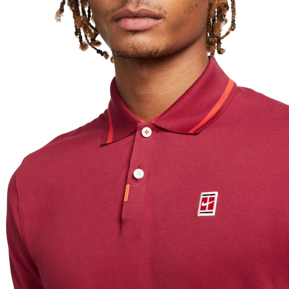 Мужское теннисное поло Nike Polo Dri-Fit Heritage Slim2 M - pomegranate