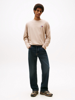 Лонгслив Tommy Jeans Badge Coastal Taupe