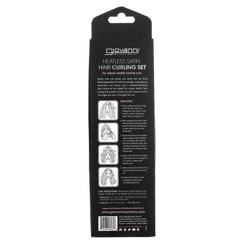 Giovanni, Heatless Satin, набор для завивки волос, слоновая кость, 4 шт.