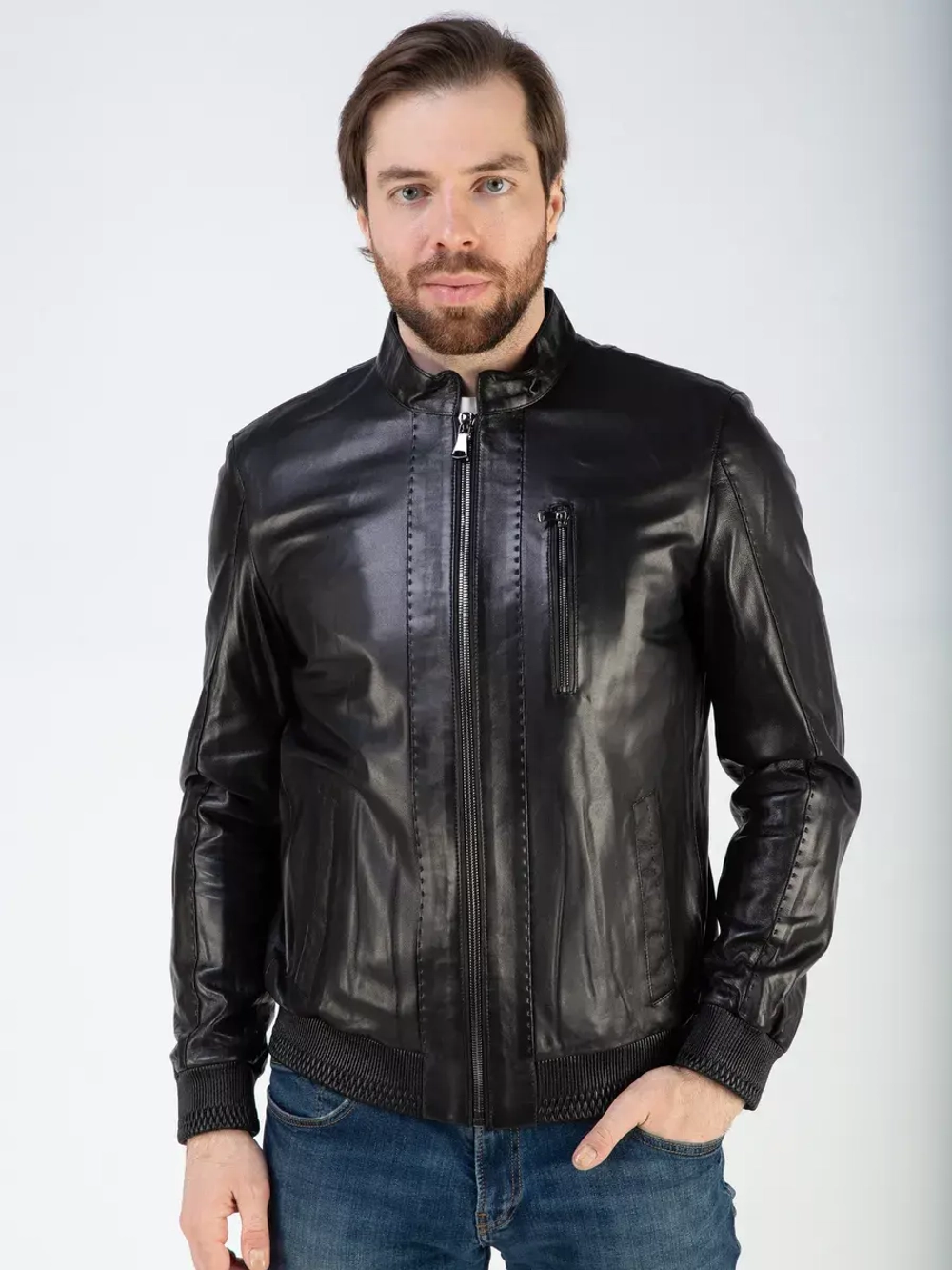 Кожаная куртка демисезонная