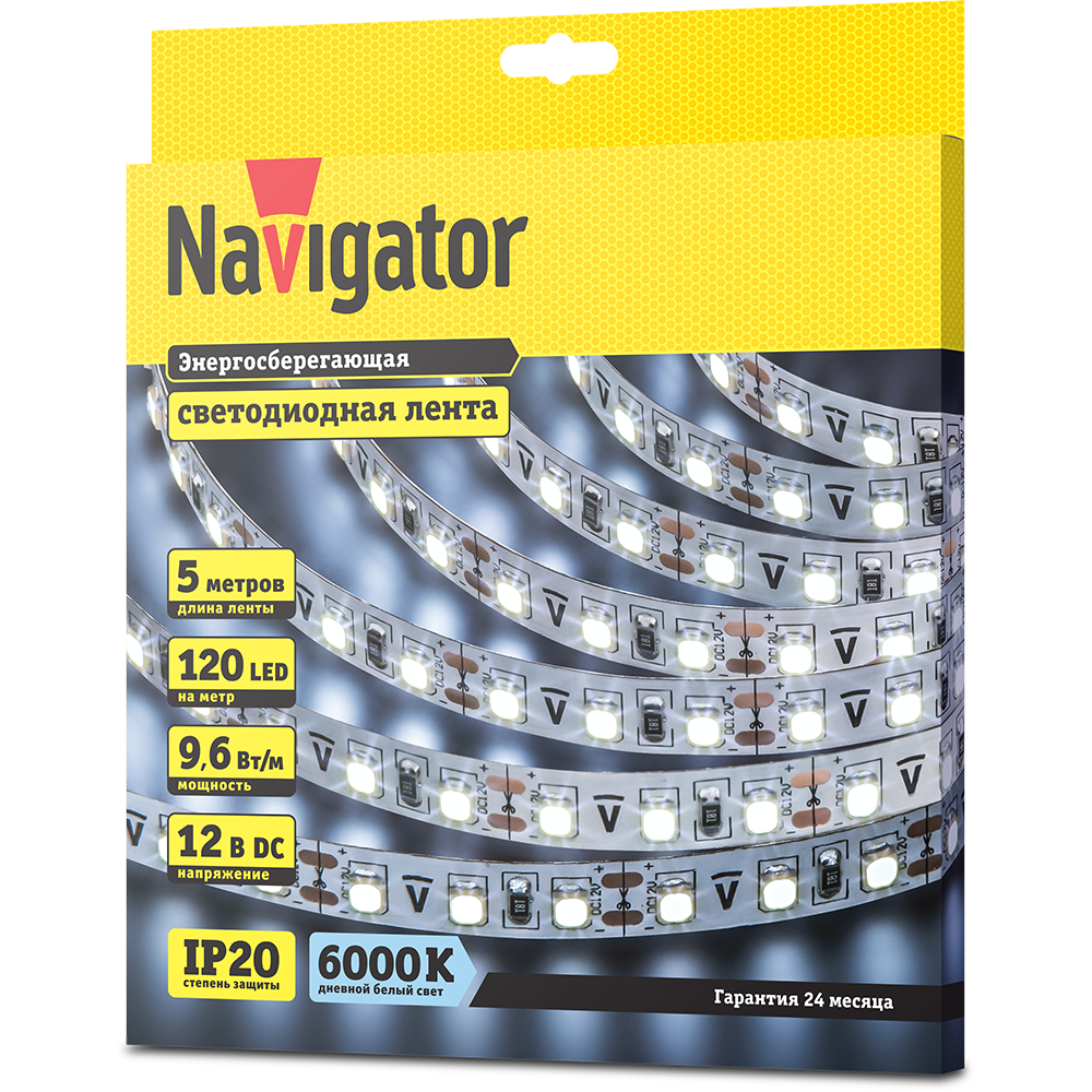 СД Лента Navigator 71 764 NLS-3528СW120-9.6-IP20-12V R5