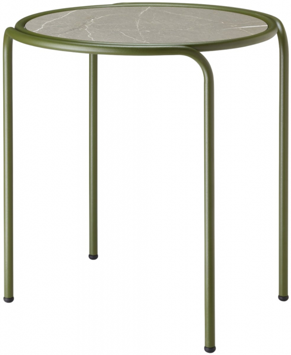 Столик кофейный металлический Scab Design Dress Code, оливковый, камень