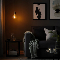 IKEA SKAFTET  (ИКЕА СКАФТЕТ)  -  / MOLNART Подвесной светильник с лампой, латунь/эллипс разноцветный