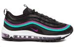 Nike Air Max 97 Grape color matching sports support shock absorption low-top running shoes women's black and purple