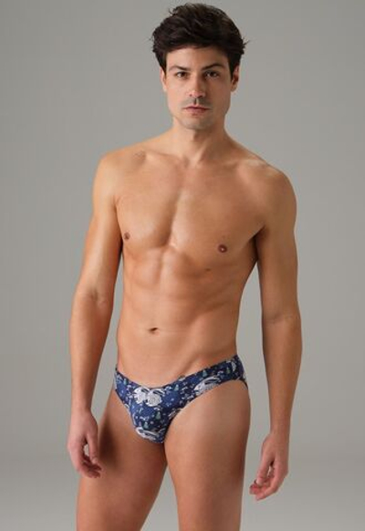 Мужские трусы-слипы с принтом в виде кроликов Doreanse Rabbit Island (Размер: S) (Цвет: темно-синий)