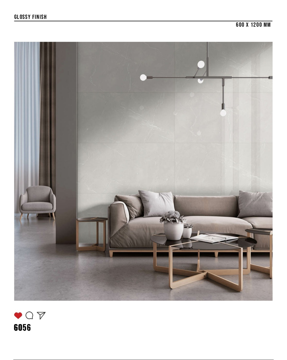 Керамогранит glossy №1 60х120, 6056