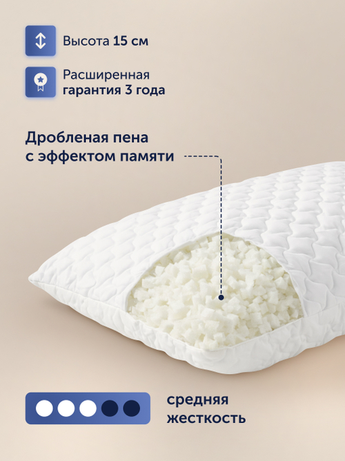 Пенная подушка для путешествий БайТур (в дорожном чехле)