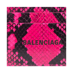Balenciaga Cow Leather Card Holder Unisex Black Red Multicolor