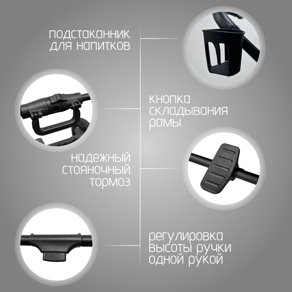 Модульная коляска BubaGO Lotta Thermo 3в1