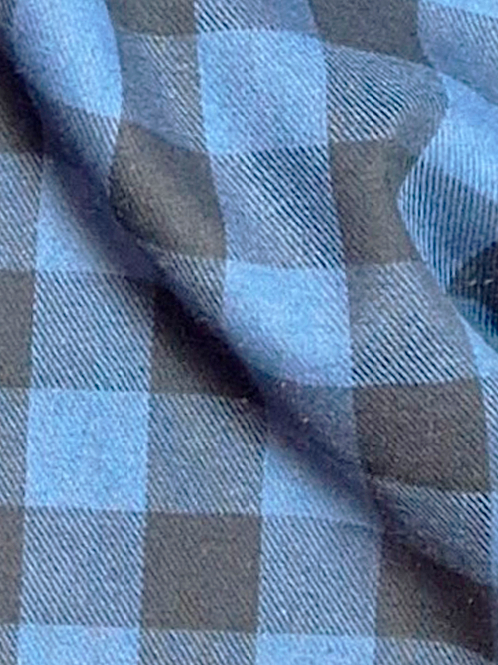 Ткань рубашечная-халатная Prival Фланель шотландка, синяя