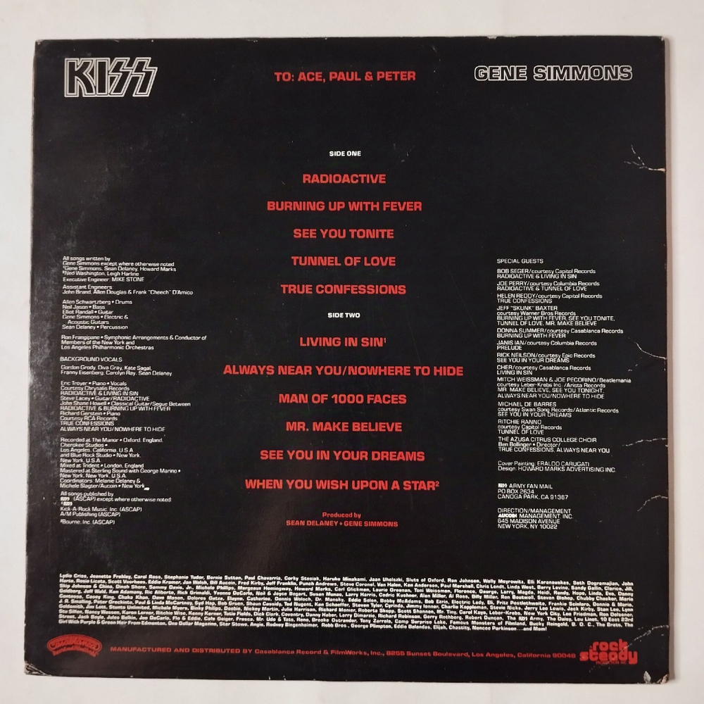 Винтажная виниловая пластинка LP Kiss Gene Simmons (USA 1978)