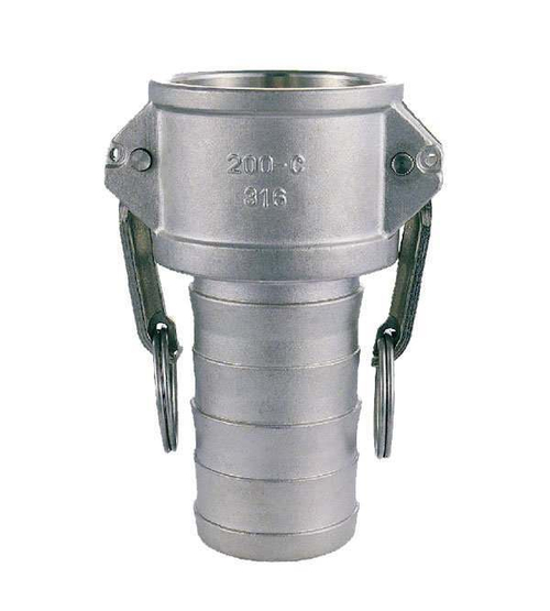 Кулачковое соединение тип C, розетка с хвостовиком 3 (нерж.)