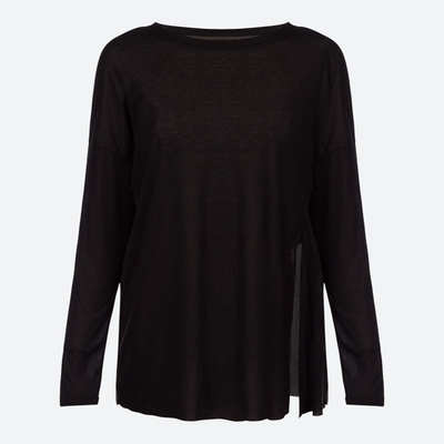 Лонгслив воздушный (Черный)