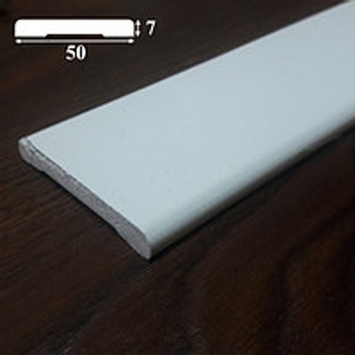 Наличник 50мм "ИД" 2,2м Белый плоский вспен. ПВХ