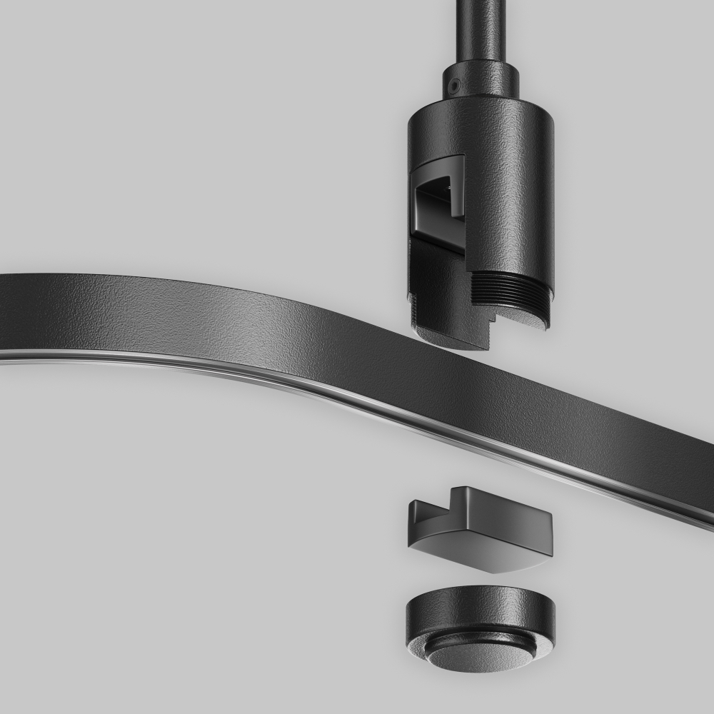 Радиусный коннектор для шинопровода Maytoni FLARITY TRX154-RC80-B