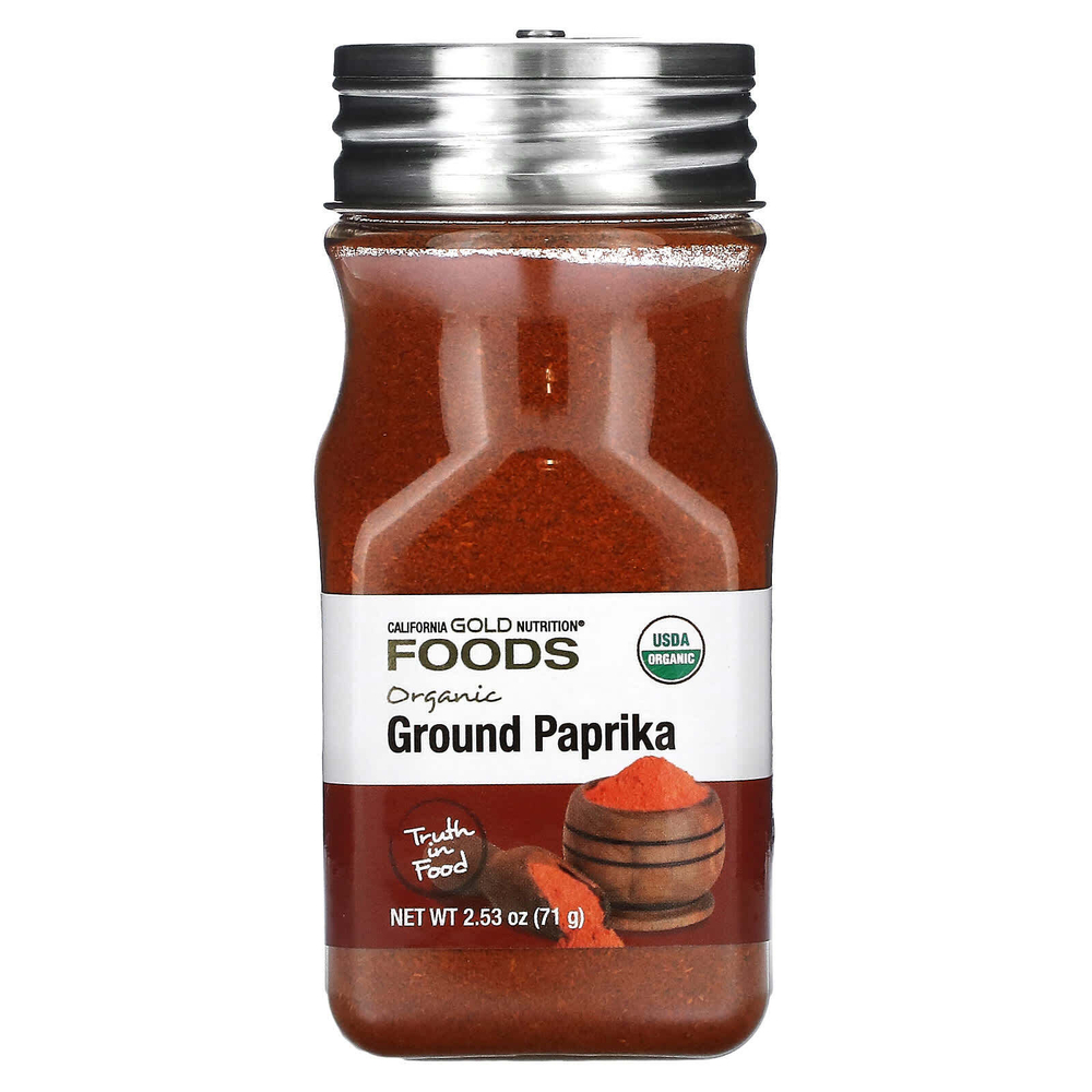 California Gold Nutrition, Foods, органическая паприка, молотая, 71 г (2,53 унции)