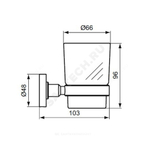 Стакан с держателем IOM хром Ideal Standard A9121AA