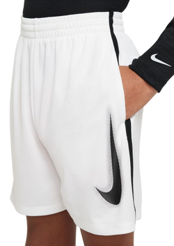 Шорты для мальчика теннисные Nike Boys Dri-Fit Multi+ Graphic Training Shorts - white/black/black