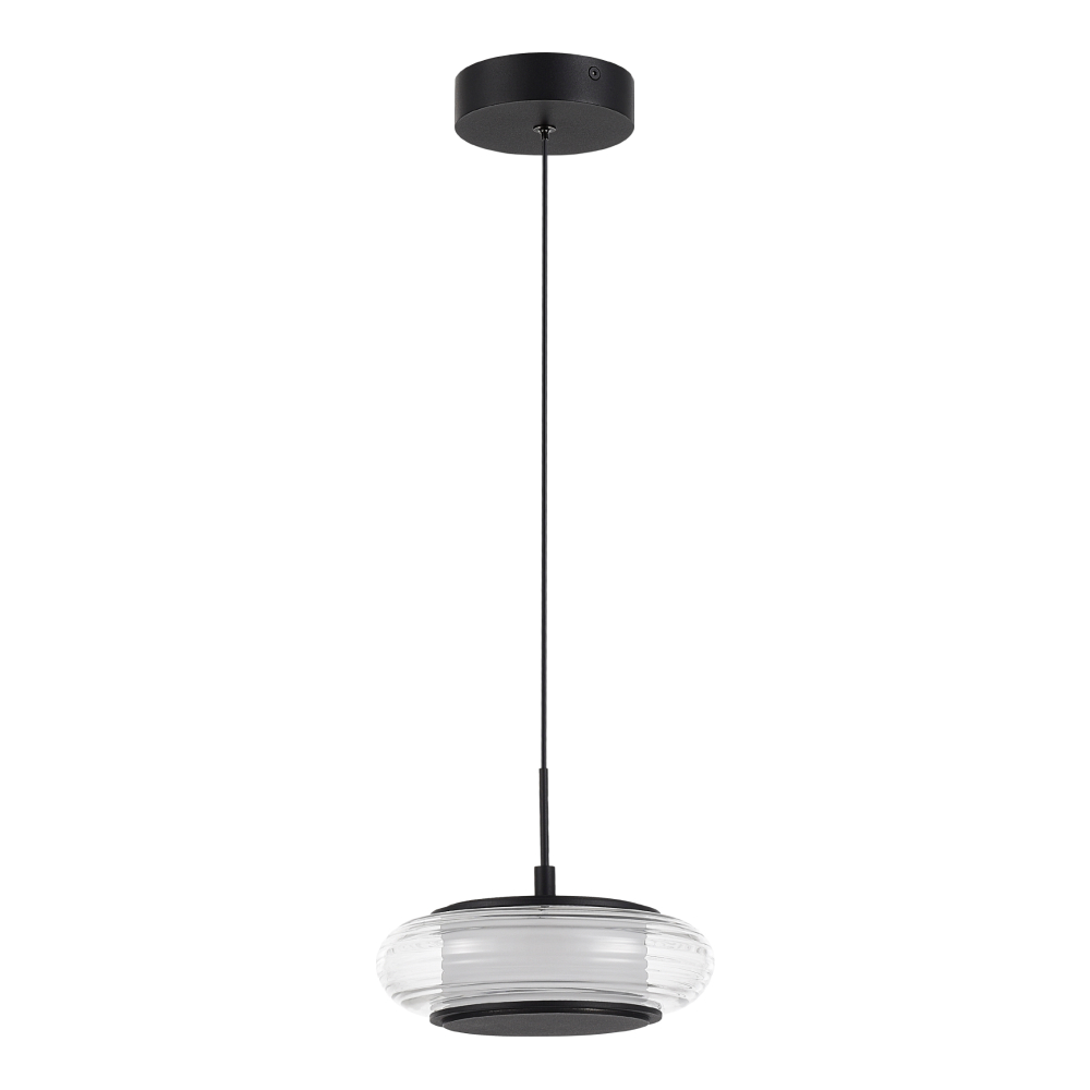 SL6239.403.01 Светильник подвесной ST-Luce черный/прозрачный LED 1*7W 3000K FRITTELA