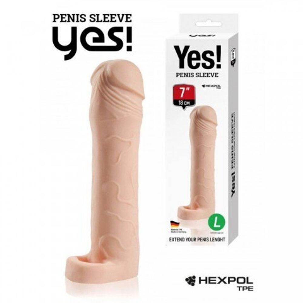 Насадка-удлинитель Yes! с втулкой, L, длина 19 см, диаметр 3.1 см