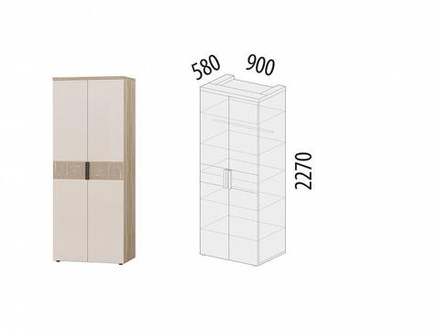 Кашемир-900 (DaVita) 900.43 Шкаф двухдверный