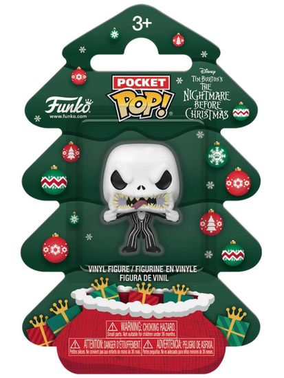 Фигурка Funko Pocket POP! Holiday Tree Disney TNBC Jack 86093 / Брелок Фанко Покет ПОП! по мотивам мультфильма "Кошмар перед Рождеством", Джек