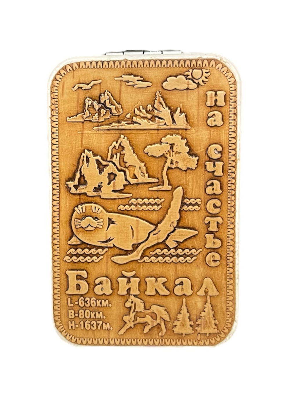 Зеркало береста. Ручная работа.