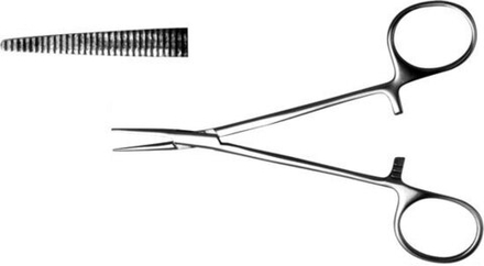 ТМ- З-120 Зажим микроартериальный, прямой, Москит, 127 мм (блестящие) (НОВОЕ ИСПОЛНЕНИЕ)