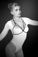 Черная упряжь на грудь Morgane (Размер: S-M-L) (Цвет: черный)