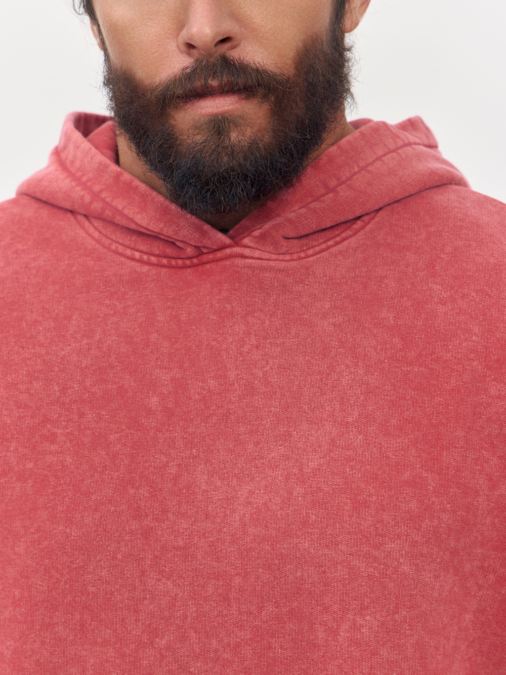 Худи garment dyed (бордовый)