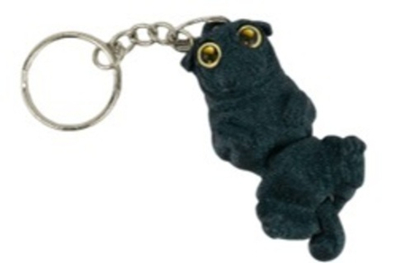 Брелок 3D "Мопс Фуня" 5 см, цвет ассорти