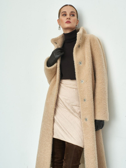 Пальто Тедди Шуба чебурашка Эко-шуба, SilverFox (арт. S2220-000)