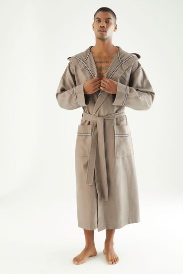 24680 Халат мужской вафельный с капюшоном Nysa Elmas Pike