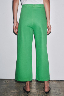 ZARA БРЮКИ С ВЫСОКОЙ ПОСАДКОЙ LIMITED EDITION, ЗЕЛЕНЫЙ