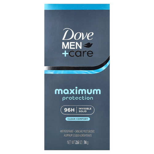 Dove, Men + Care, антиперспирант с максимальной защитой, Clean Comfort, 74 г (2,6 унции)