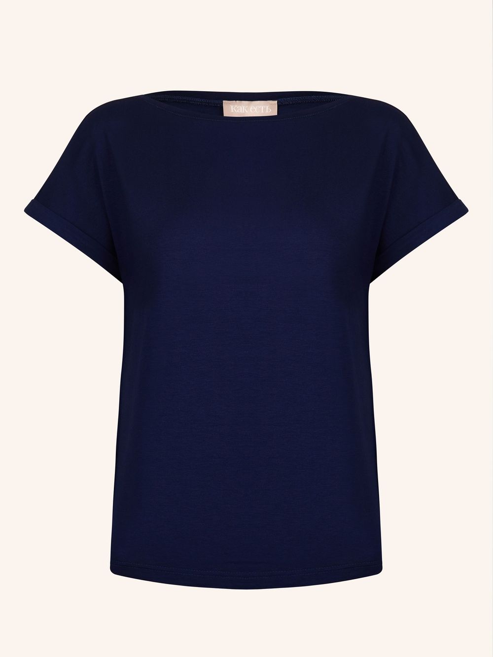 Топ лодочка темно-синяя